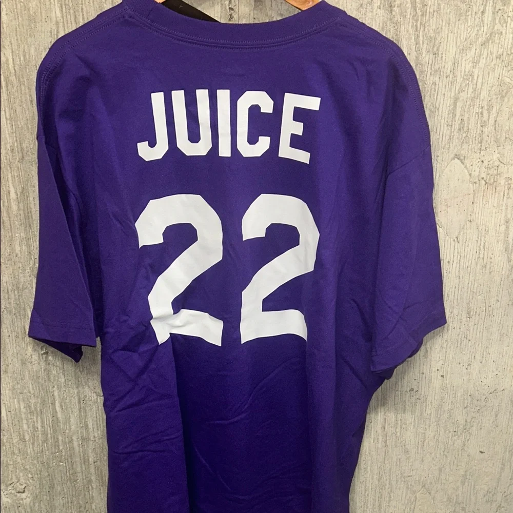 NWT Adidas Purple Northwestern Basketball Short Sleeve T‎ Shirt Juice 22 XL